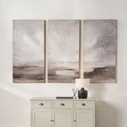 S/3 Grey and Neutrals Abstract Landscape Canvases  Nicholas John Interiors
