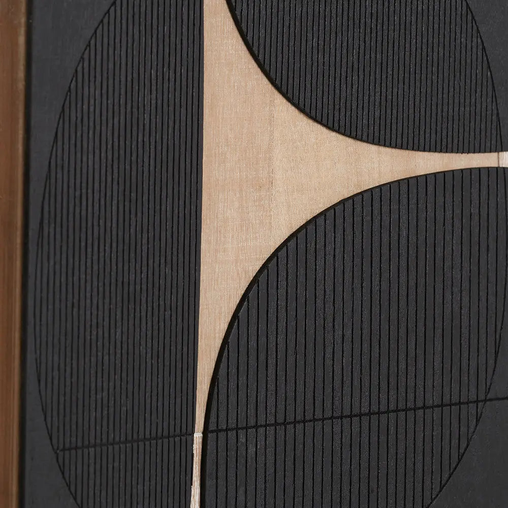S/2 Black and Natural Wooden Textured Design Wall Art  Nicholas John Interiors