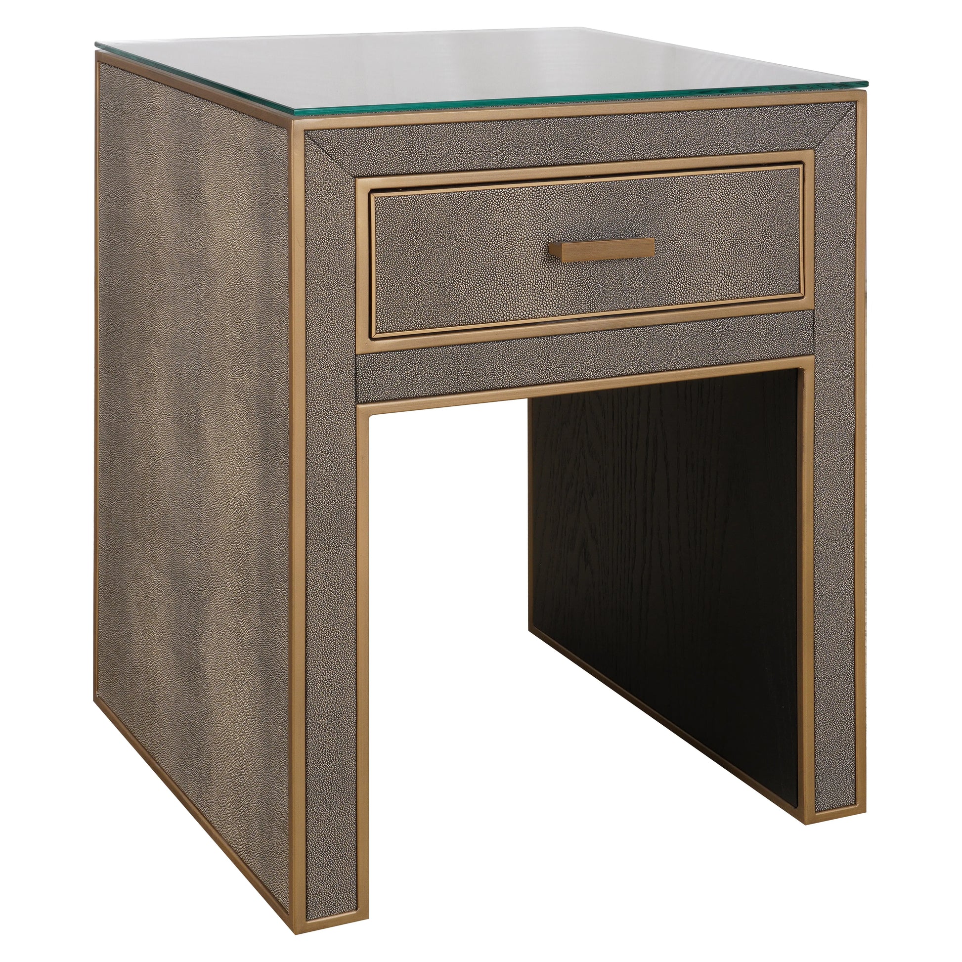 Richmond Interiors Bloomville 1 Drawer with Glass in Brown  Nicholas John Interiors