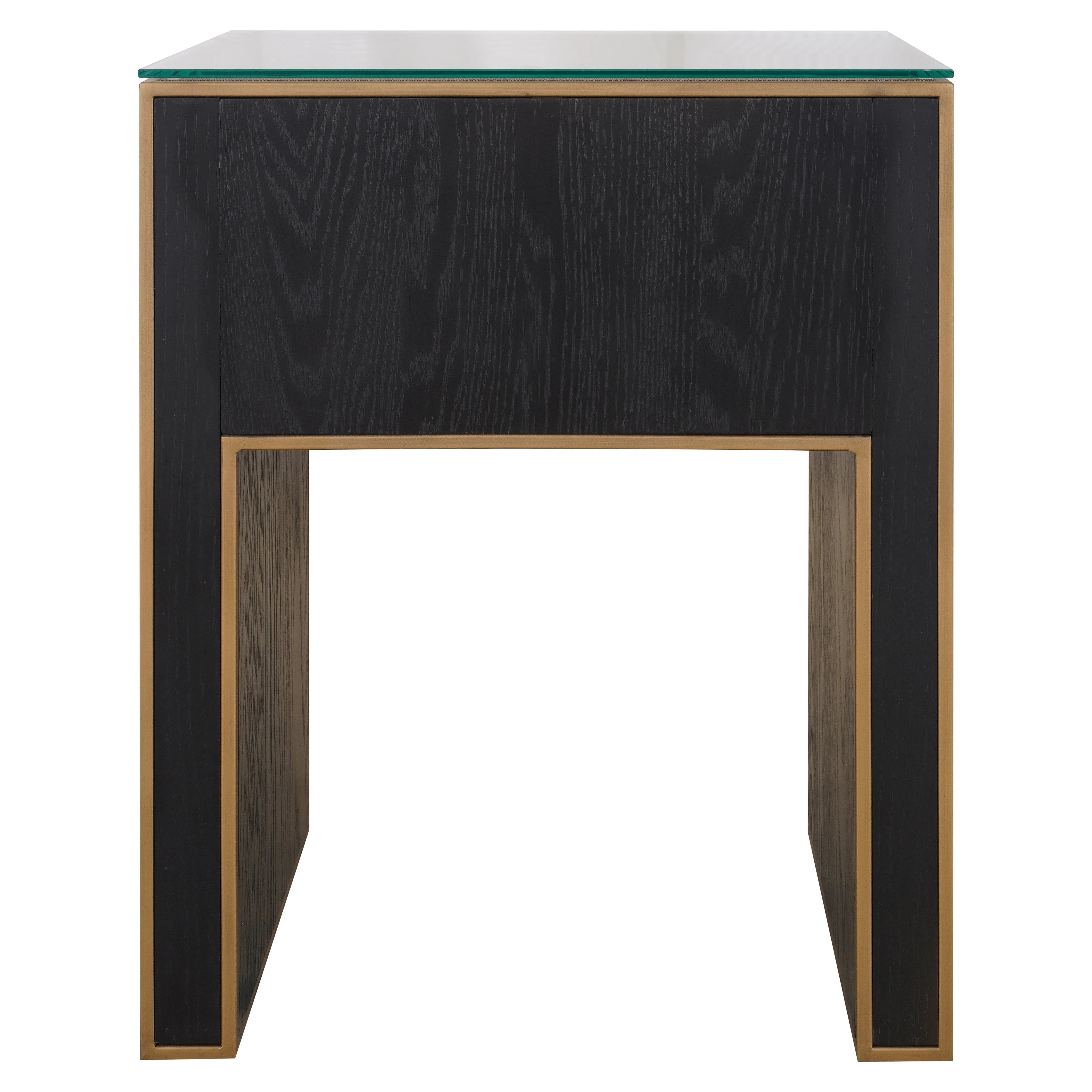 Richmond Interiors Bloomville 1 Drawer with Glass in Brown  Nicholas John Interiors
