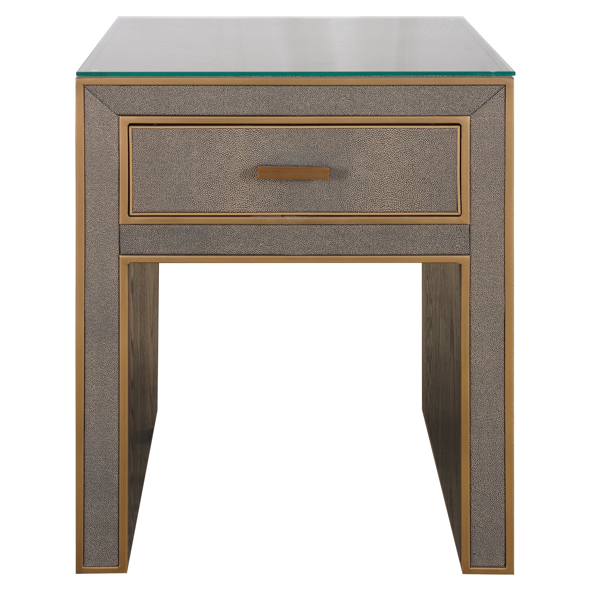 Richmond Interiors Bloomville 1 Drawer with Glass in Brown  Nicholas John Interiors