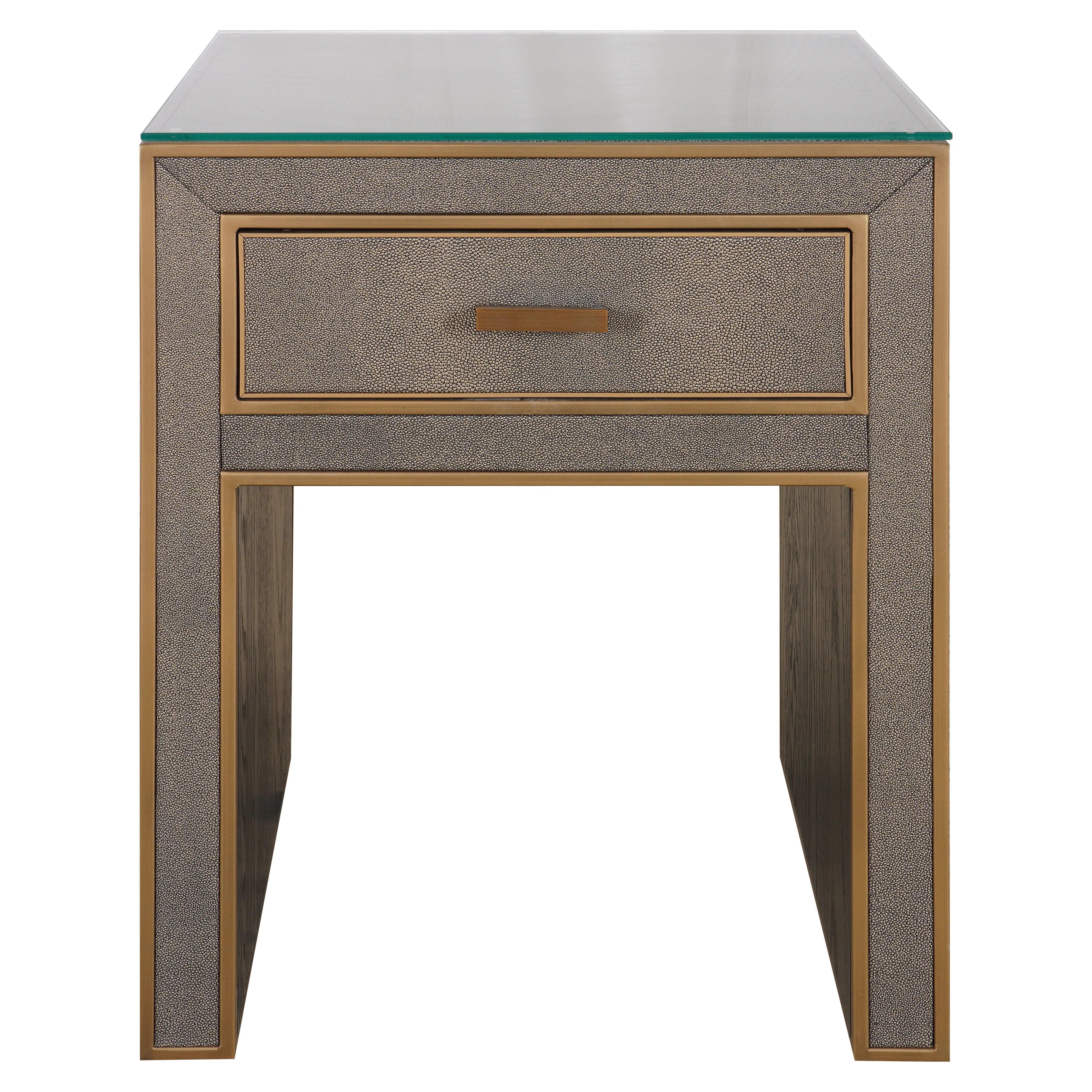 Richmond Interiors Bloomville 1 Drawer with Glass in Brown  Nicholas John Interiors