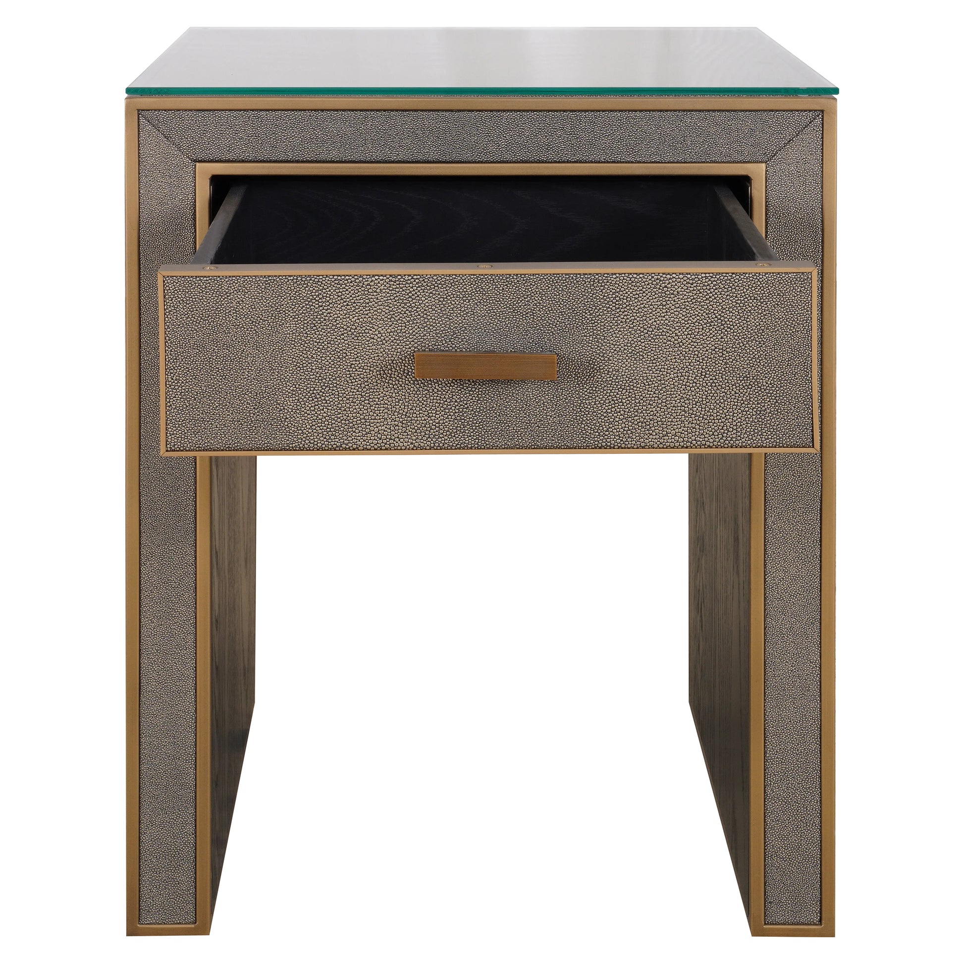 Richmond Interiors Bloomville 1 Drawer with Glass in Brown  Nicholas John Interiors
