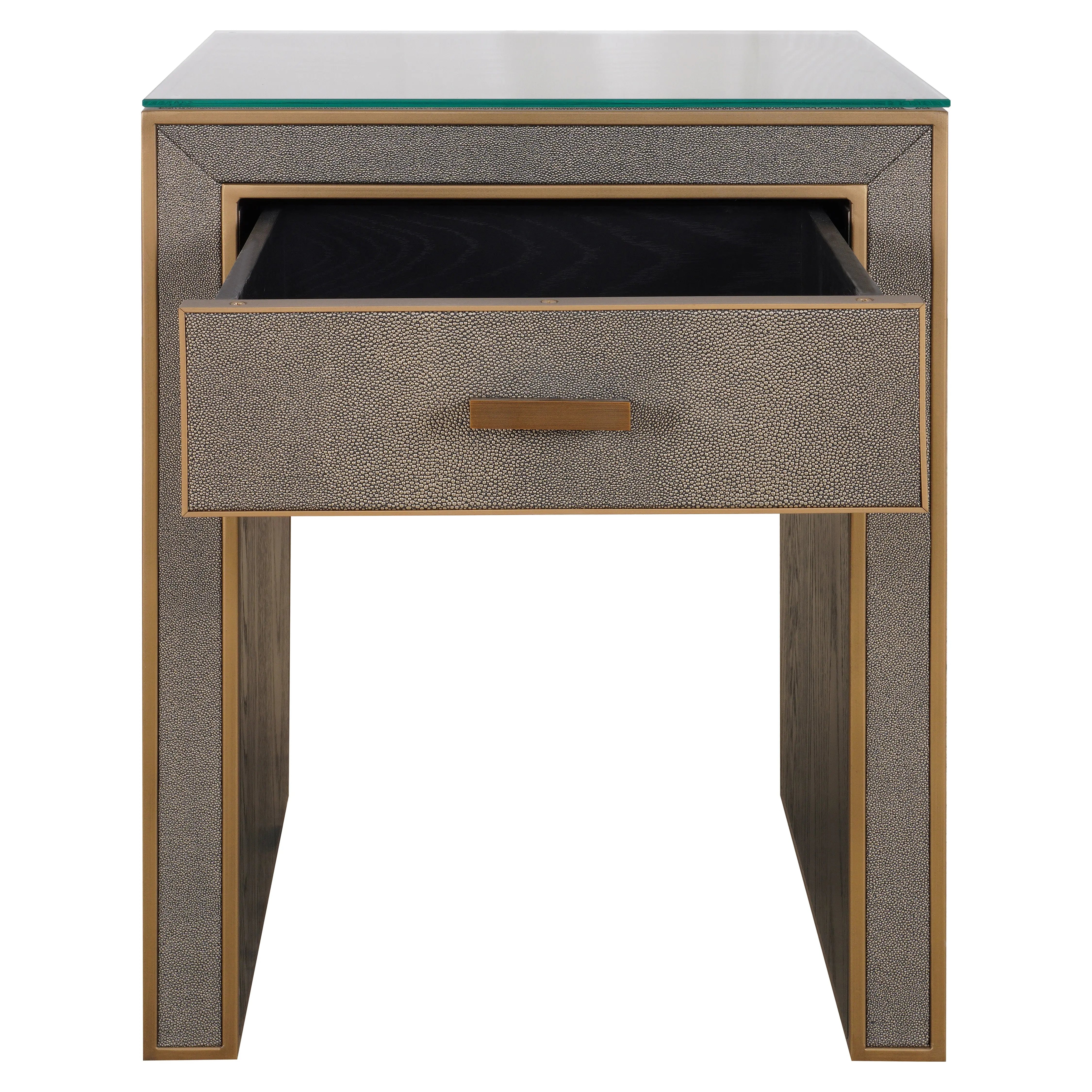 Richmond Interiors Bloomville 1 Drawer with Glass in Brown  Nicholas John Interiors