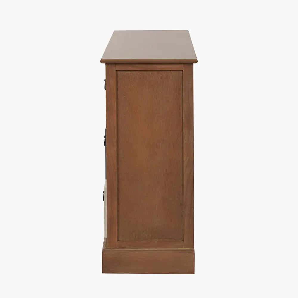 Loft Sage Multicoloured Pine Wood 4 Drawer Unit  Nicholas John Interiors