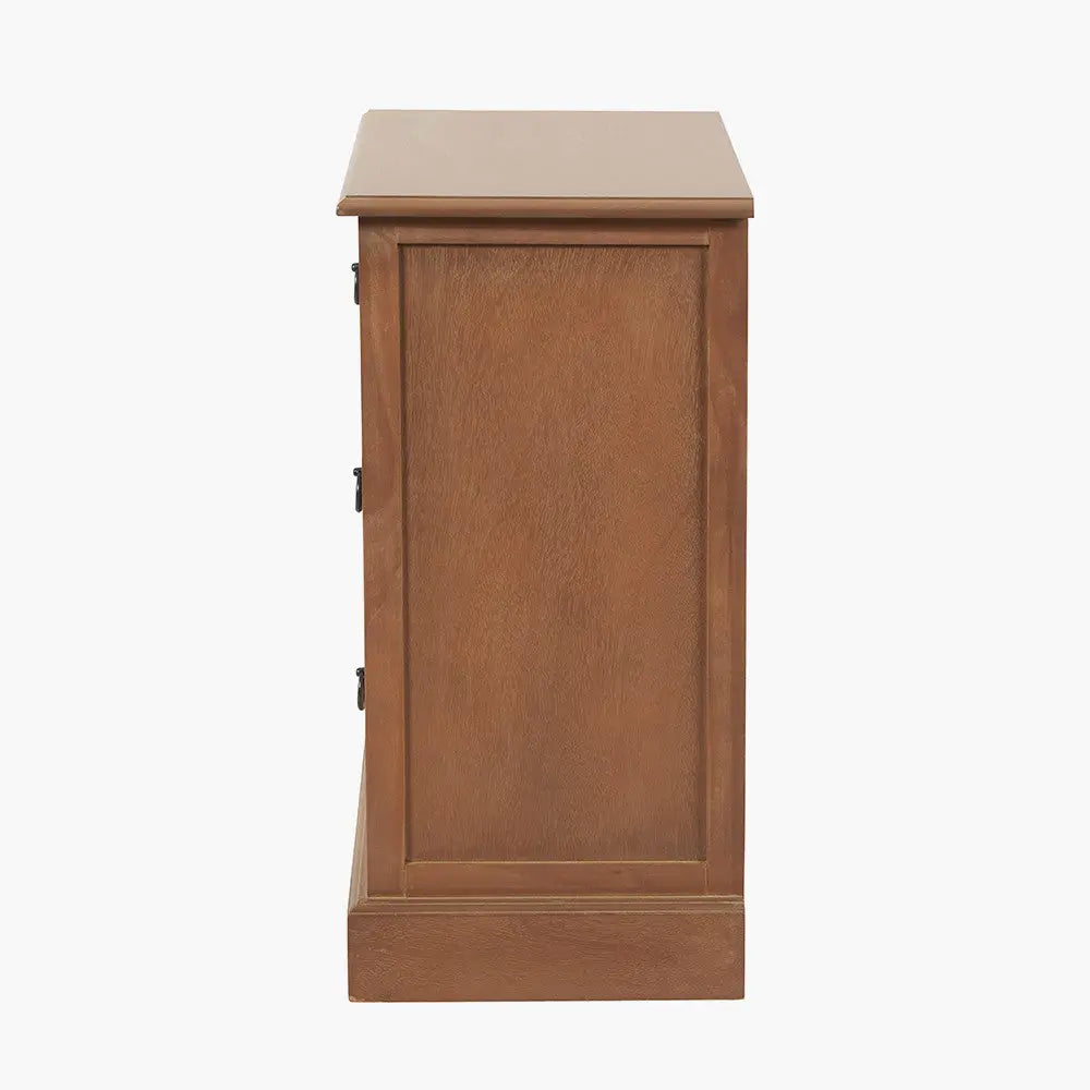 Loft Sage Multicoloured Pine Wood 3 Drawer Unit  Nicholas John Interiors