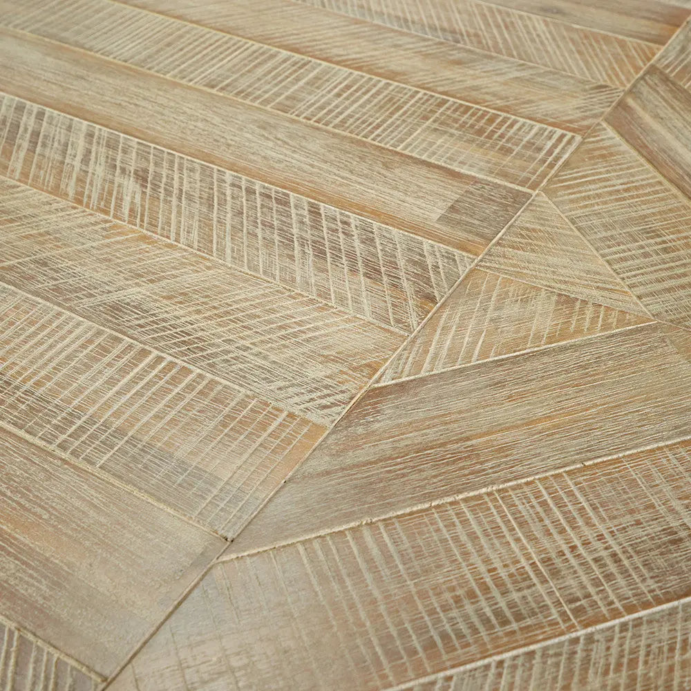 Marca Sand Wash Acacia Wood and Black Metal Bar Table  Nicholas John Interiors
