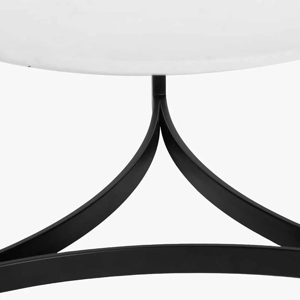 Hendrick White Marble and Black Metal Coffee Table  Nicholas John Interiors