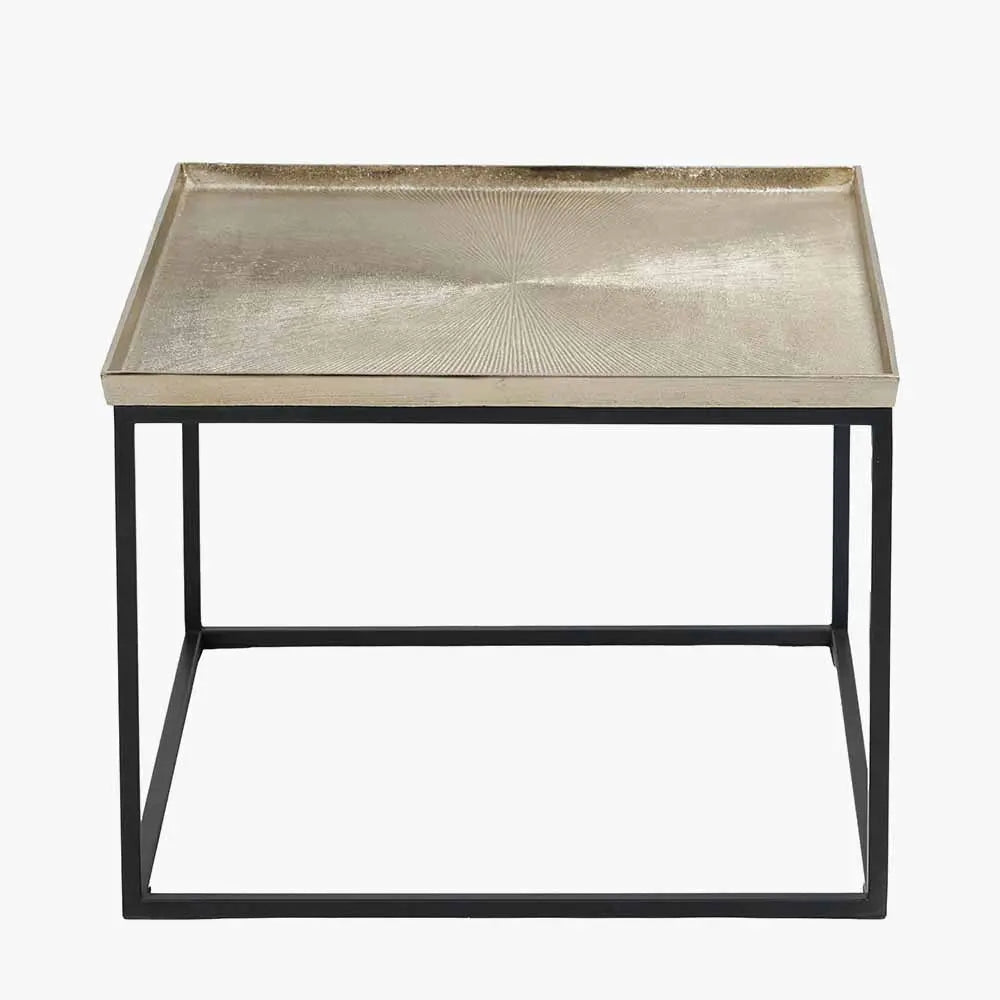 Franklin Gold Cast and Black Metal Coffee Table  Nicholas John Interiors