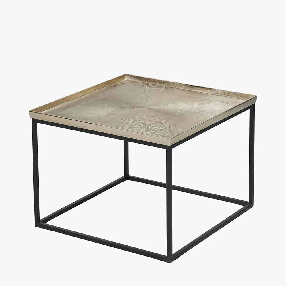 Franklin Gold Cast and Black Metal Coffee Table  Nicholas John Interiors