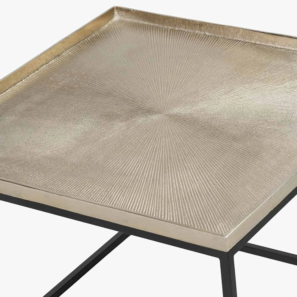 Franklin Gold Cast and Black Metal Coffee Table  Nicholas John Interiors