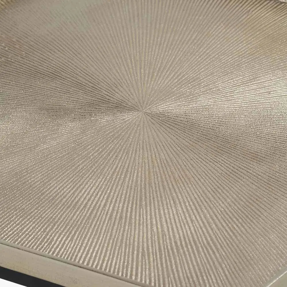 Franklin Gold Cast and Black Metal Coffee Table  Nicholas John Interiors
