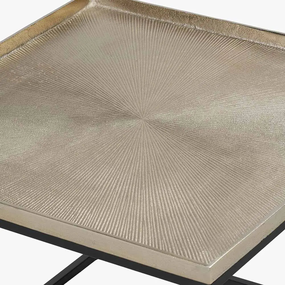 Franklin Gold Cast and Black Metal Coffee Table  Nicholas John Interiors