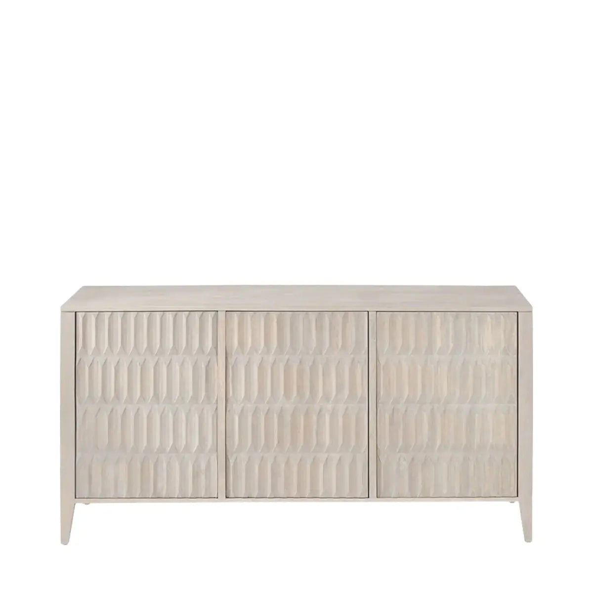 Khao Light Grey Mango Wood 3 Door Sideboard  Nicholas John Interiors