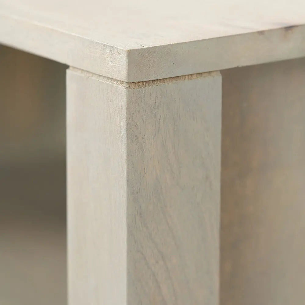 Khao Light Grey Mango Wood 1 Drawer Console Table  Nicholas John Interiors