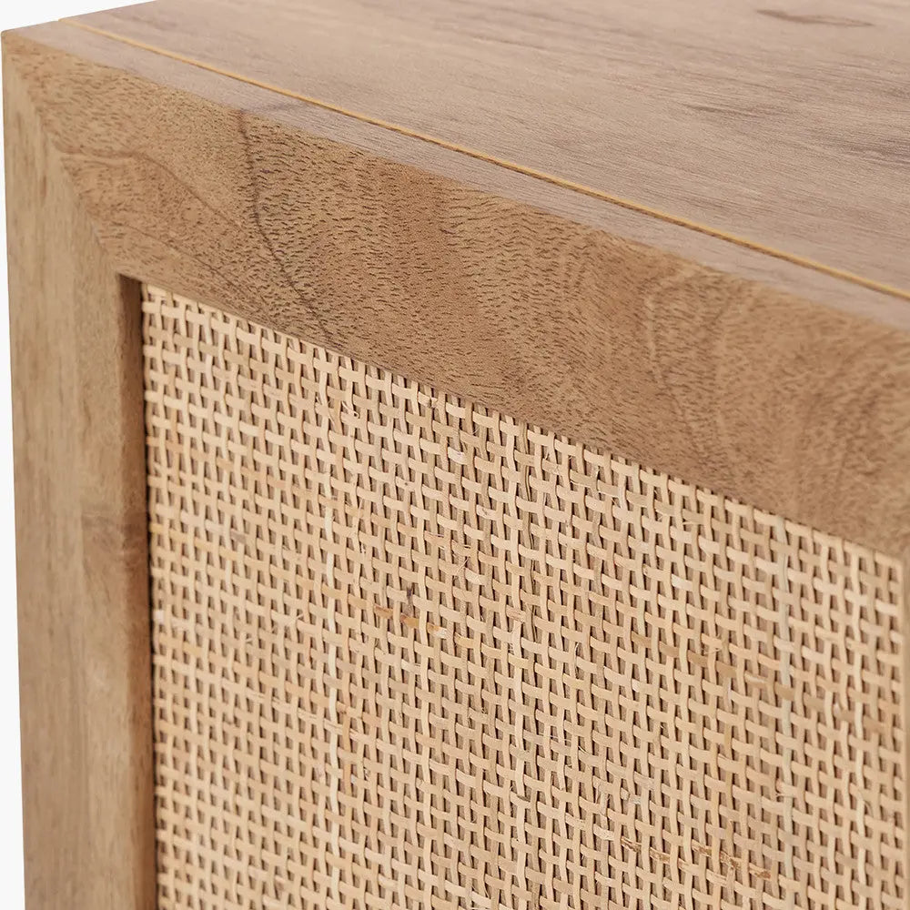 Henrik Natural Rattan 1 Door Cupboard Unit  Nicholas John Interiors