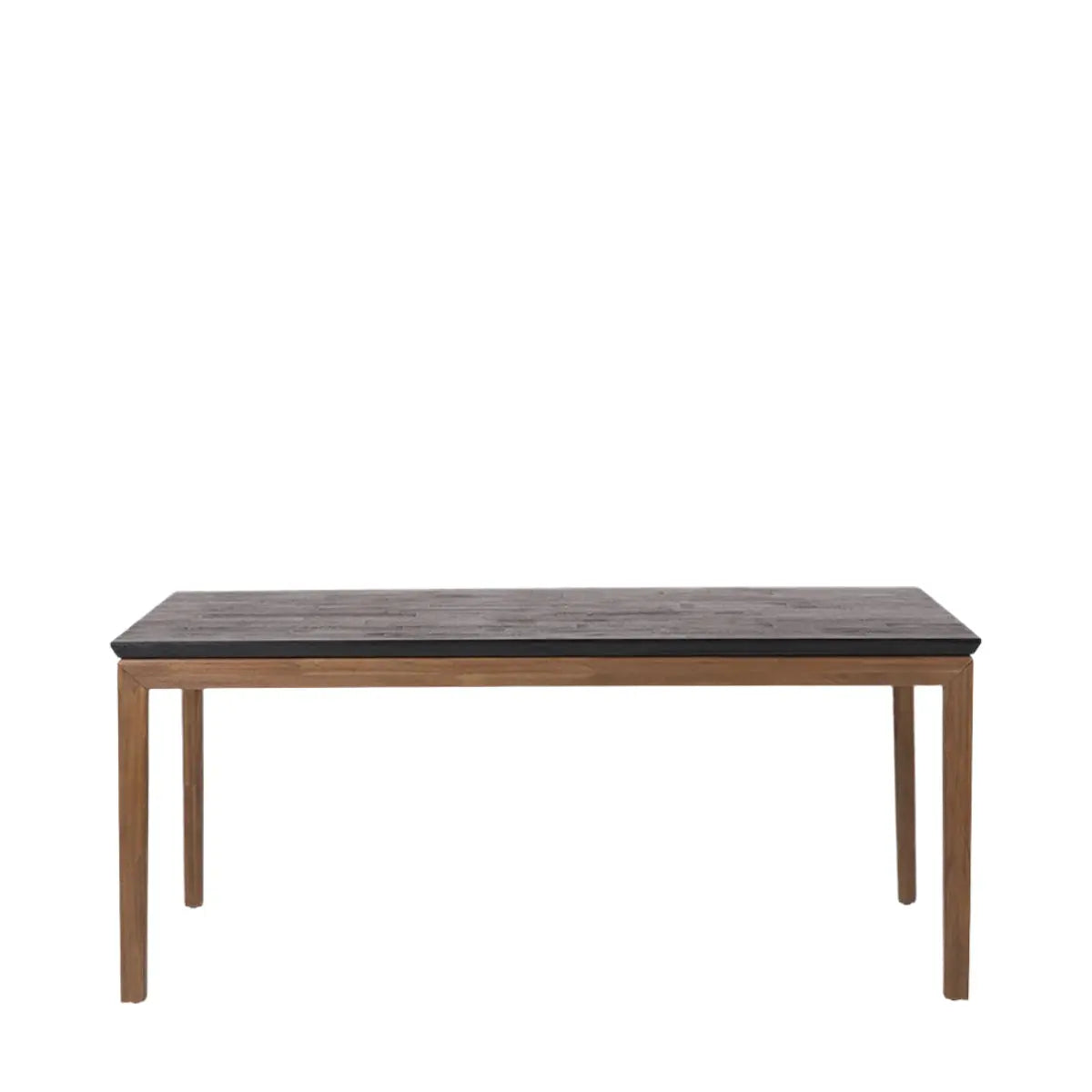 Gio Black and Natural Acacia Wood Dining Table  Nicholas John Interiors