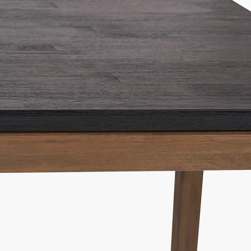 Gio Black and Natural Acacia Wood Dining Table  Nicholas John Interiors