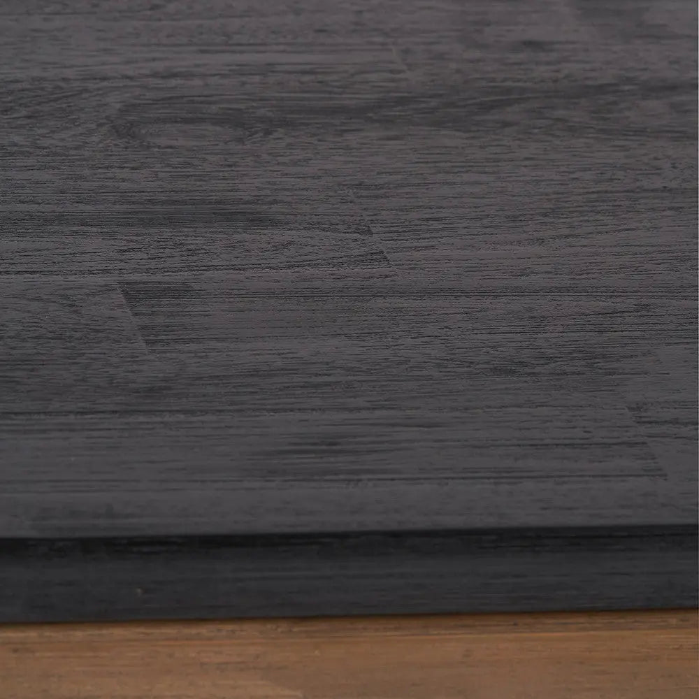Gio Black and Natural Acacia Wood Dining Table  Nicholas John Interiors