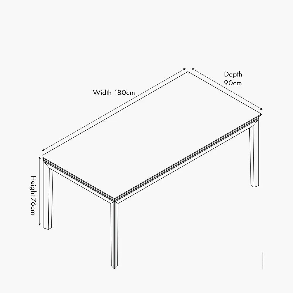 Gio Black and Natural Acacia Wood Dining Table  Nicholas John Interiors