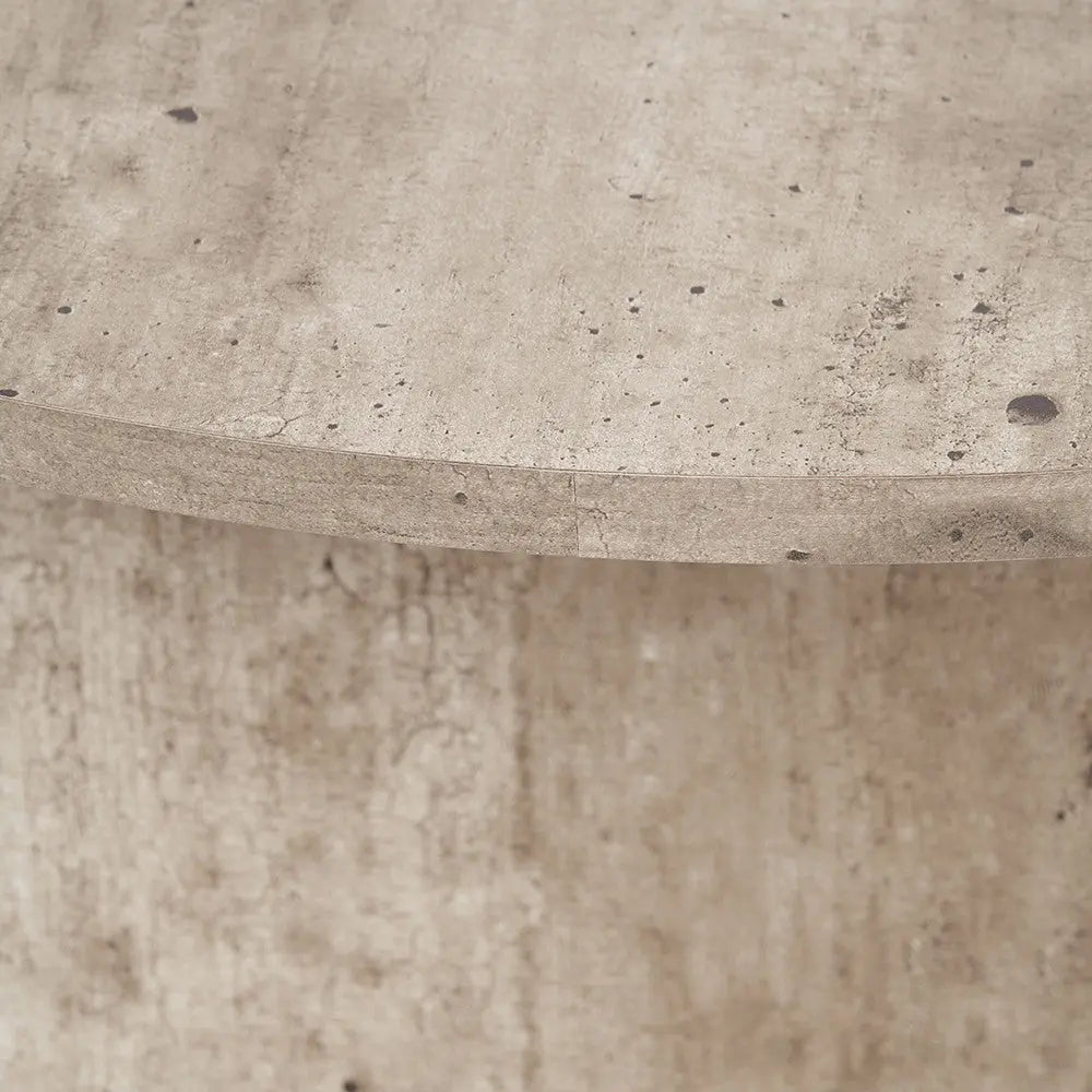 Elkton Concrete Effect Wood Veneer Groove Detail Coffee Table  Nicholas John Interiors