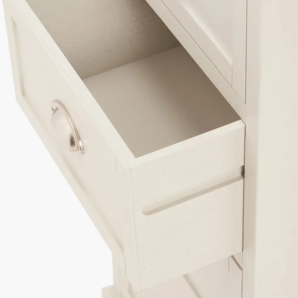 Croft Linen Pine Wood 5 Drawer Tall Unit  Nicholas John Interiors