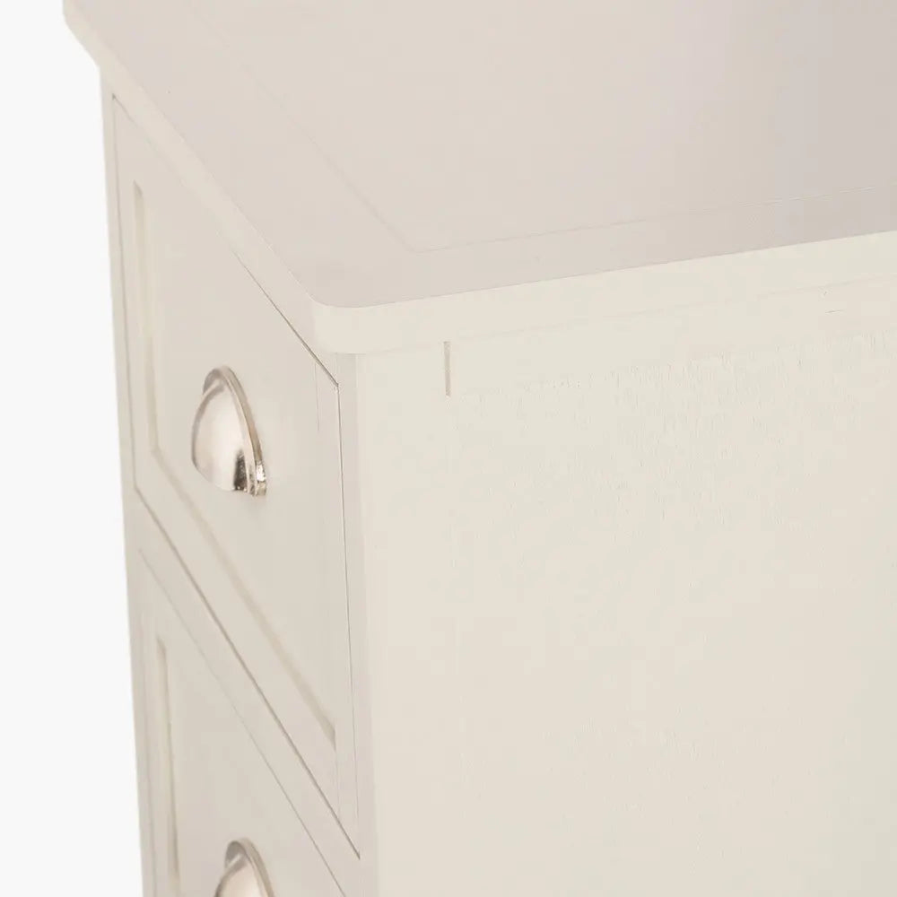 Croft Linen Pine Wood 5 Drawer Tall Unit  Nicholas John Interiors