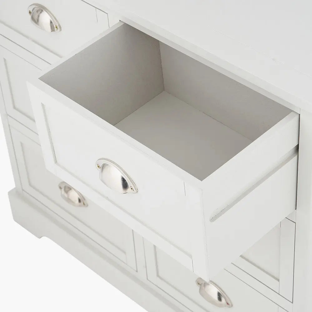 Croft Linen Pine Wood 6 Drawer Unit  Nicholas John Interiors