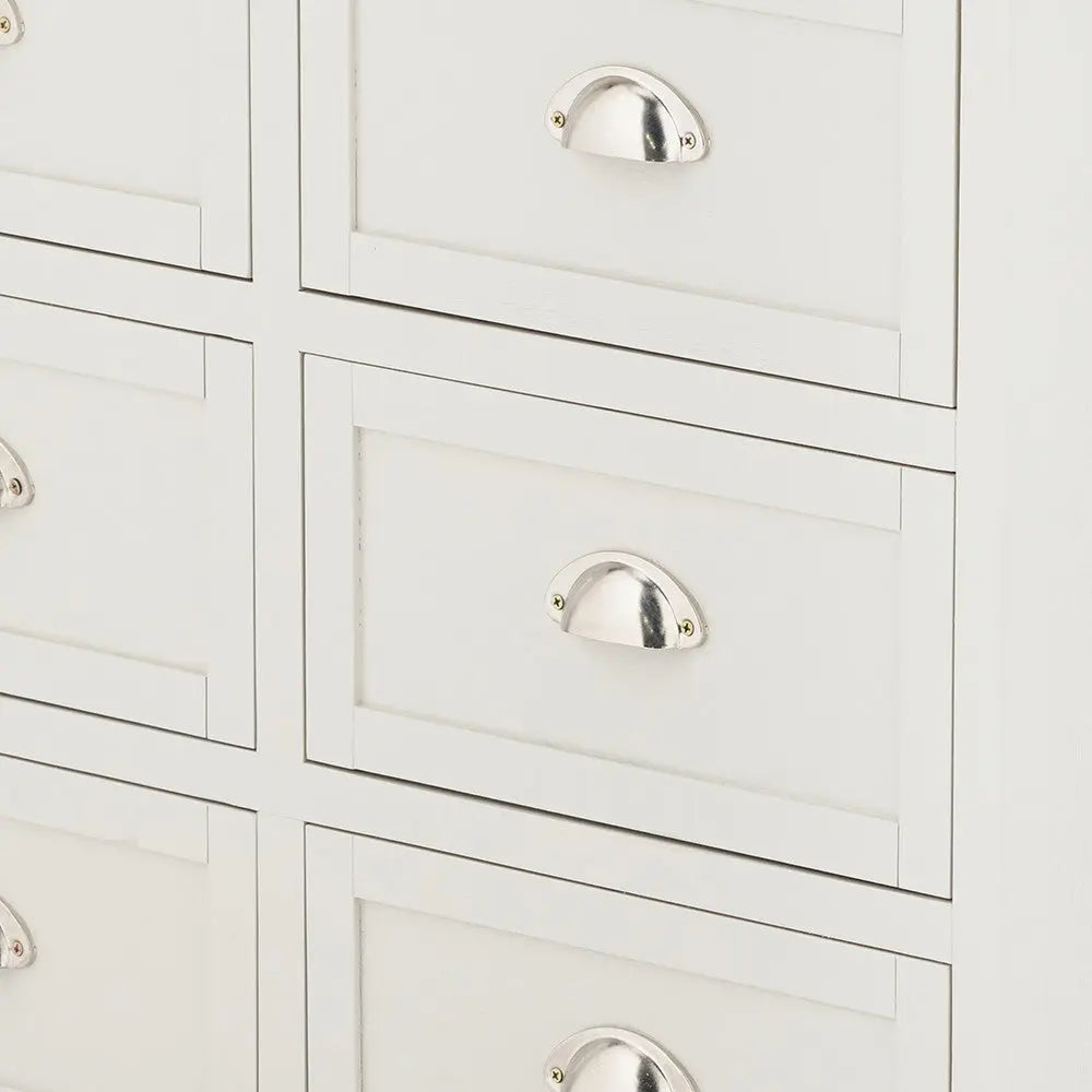Croft Linen Pine Wood 6 Drawer Unit  Nicholas John Interiors