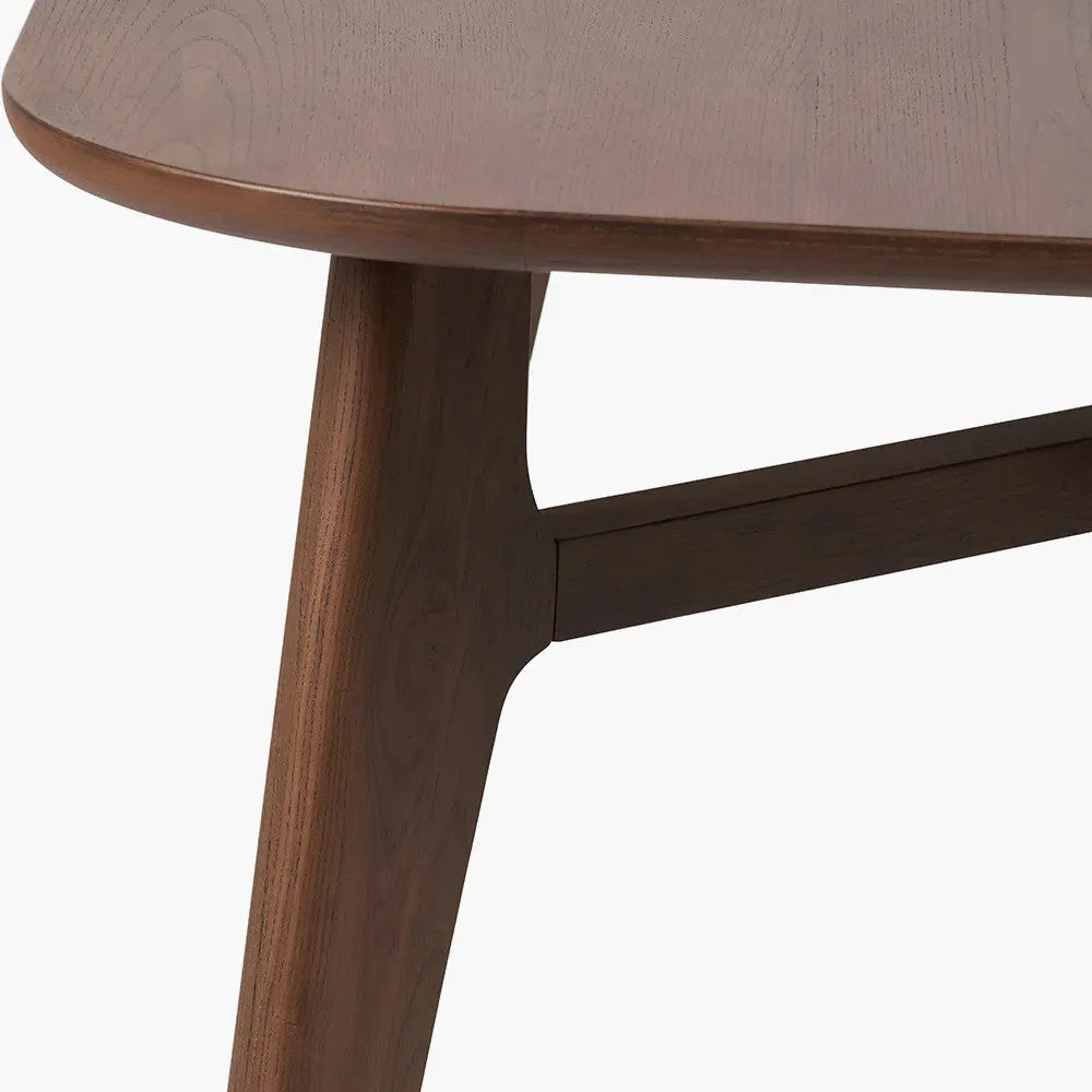 Elias Dark Ash Wood Retro Dining Table  Nicholas John Interiors