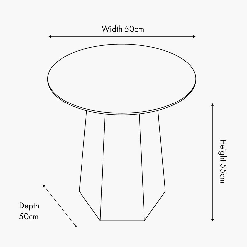 Myana Jade Marble Effect and Dark Brown Oak Veneer Side Table