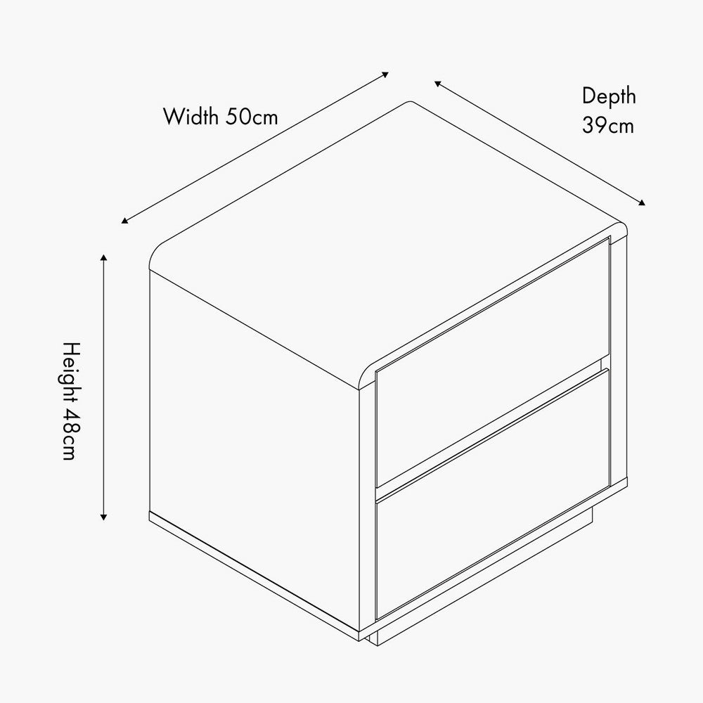 Eversley Oak Effect Veneer 2 Drawer Unit