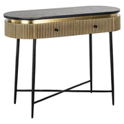Richmond Interiors Ironville Brass 2 Drawer Console
