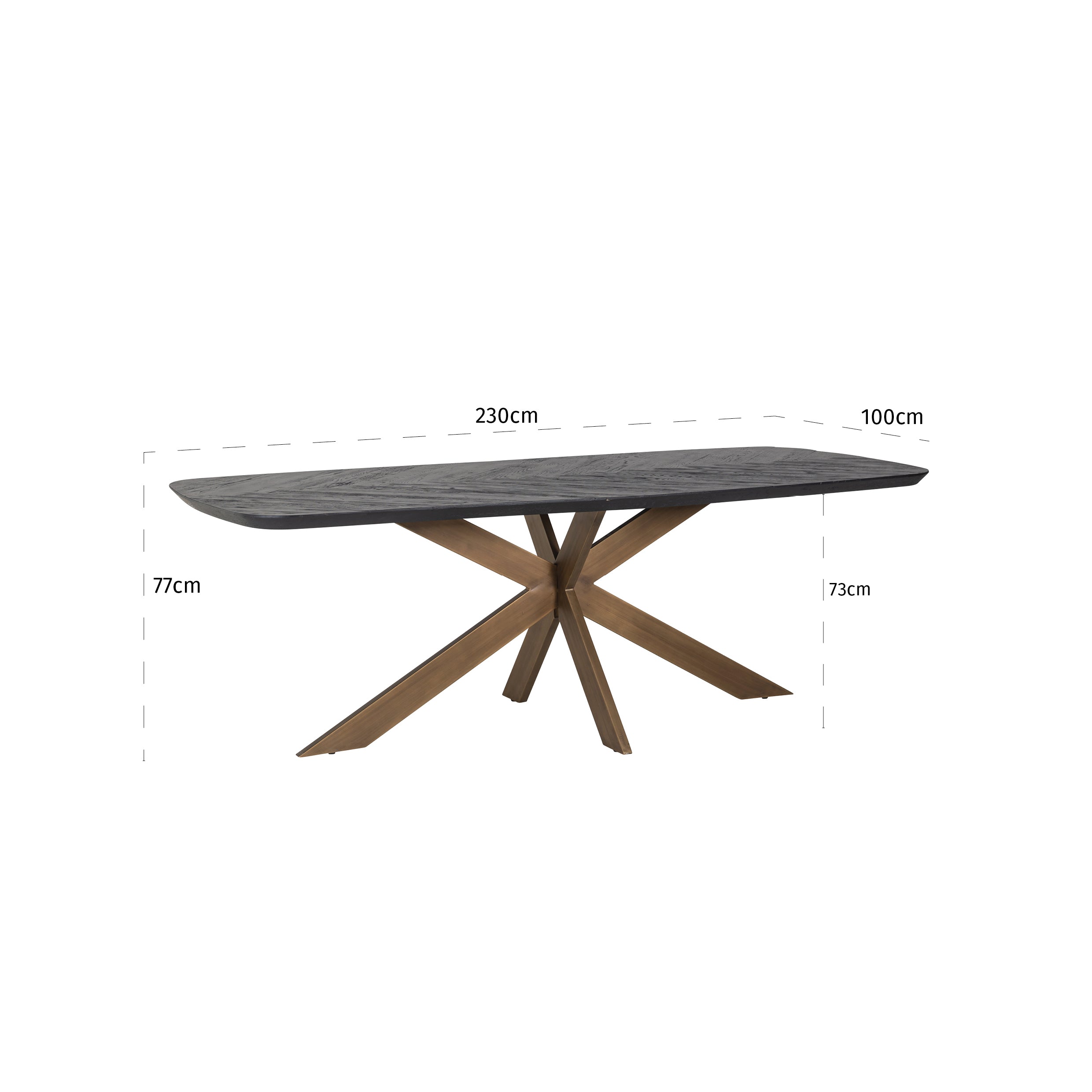Richmond Interiors Hayley Dining Table in Dark Coffee