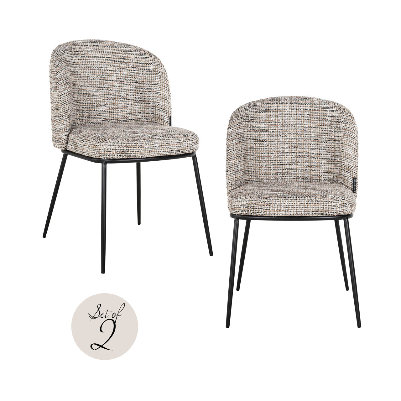 Richmond Interiors Set of 2 Elvi Dining Chair   Nicholas John Interiors