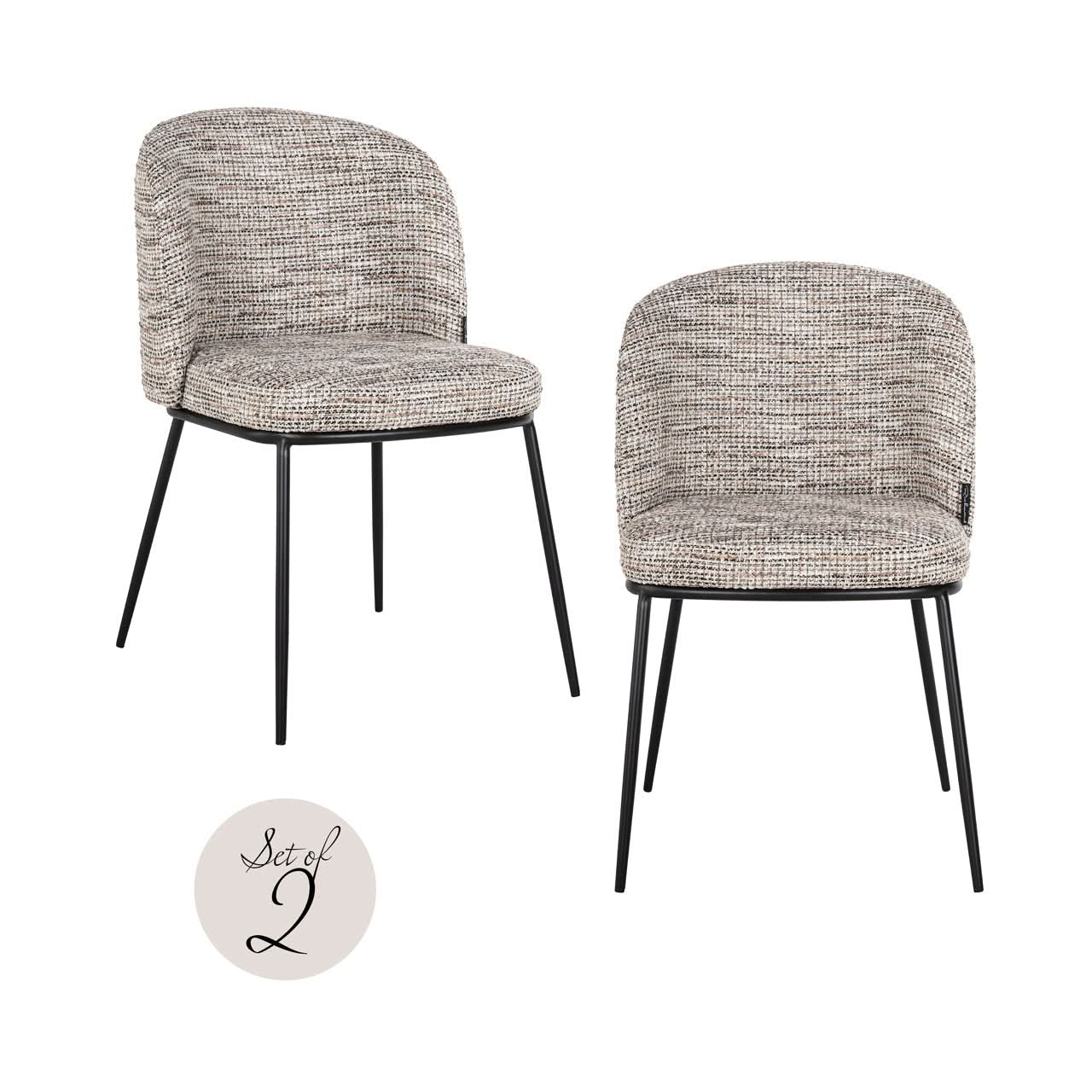 Richmond Interiors Set of 2 Elvi Dining Chair   Nicholas John Interiors