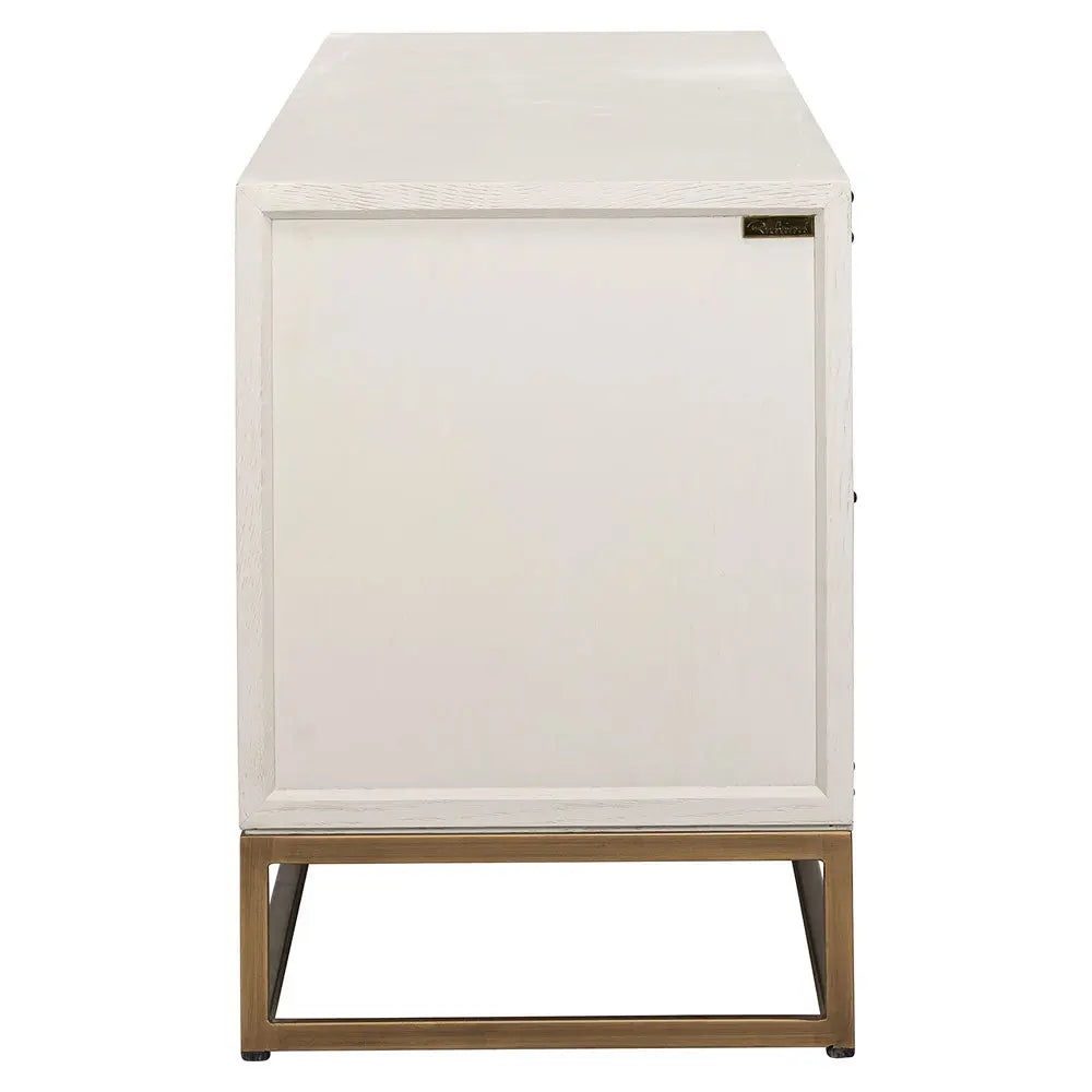 Richmond's TV-Unit Whitebone Brass 4-Doors 200 (Verona Grey)