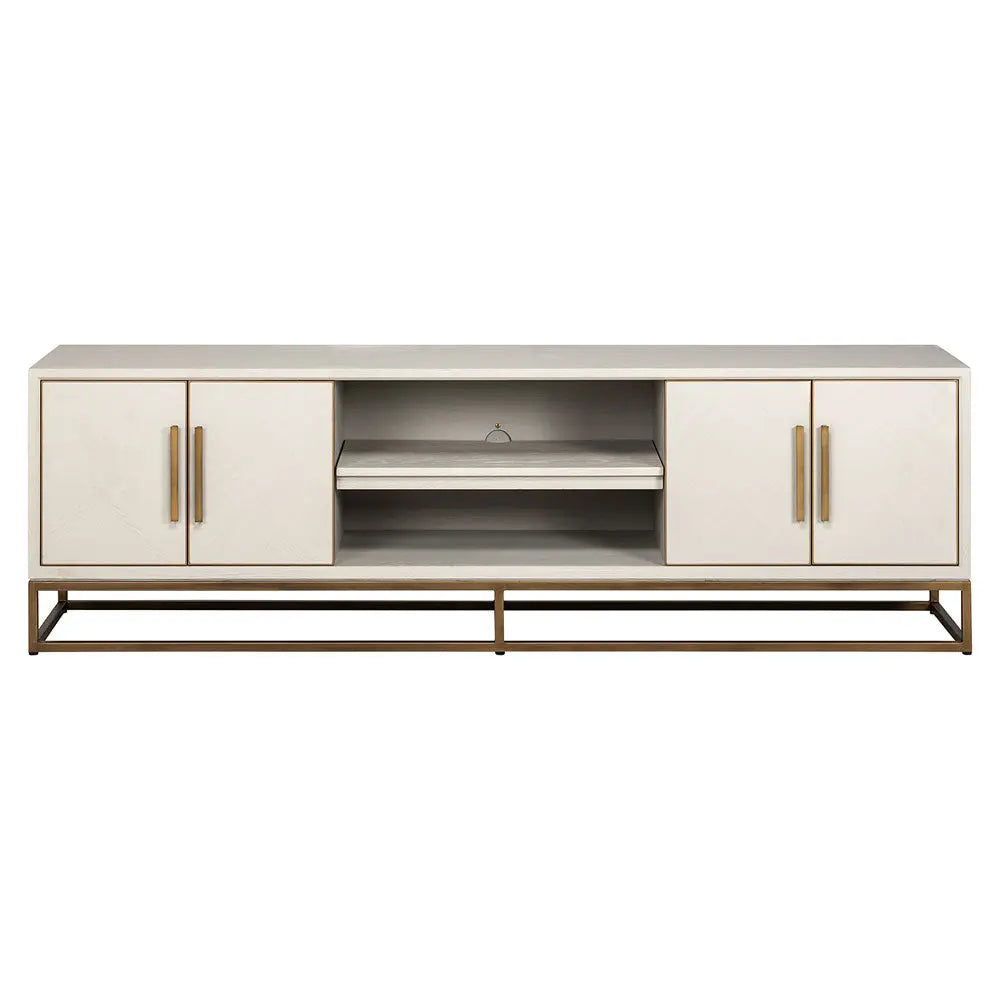 Richmond's TV-Unit Whitebone Brass 4-Doors 200 (Verona Grey)