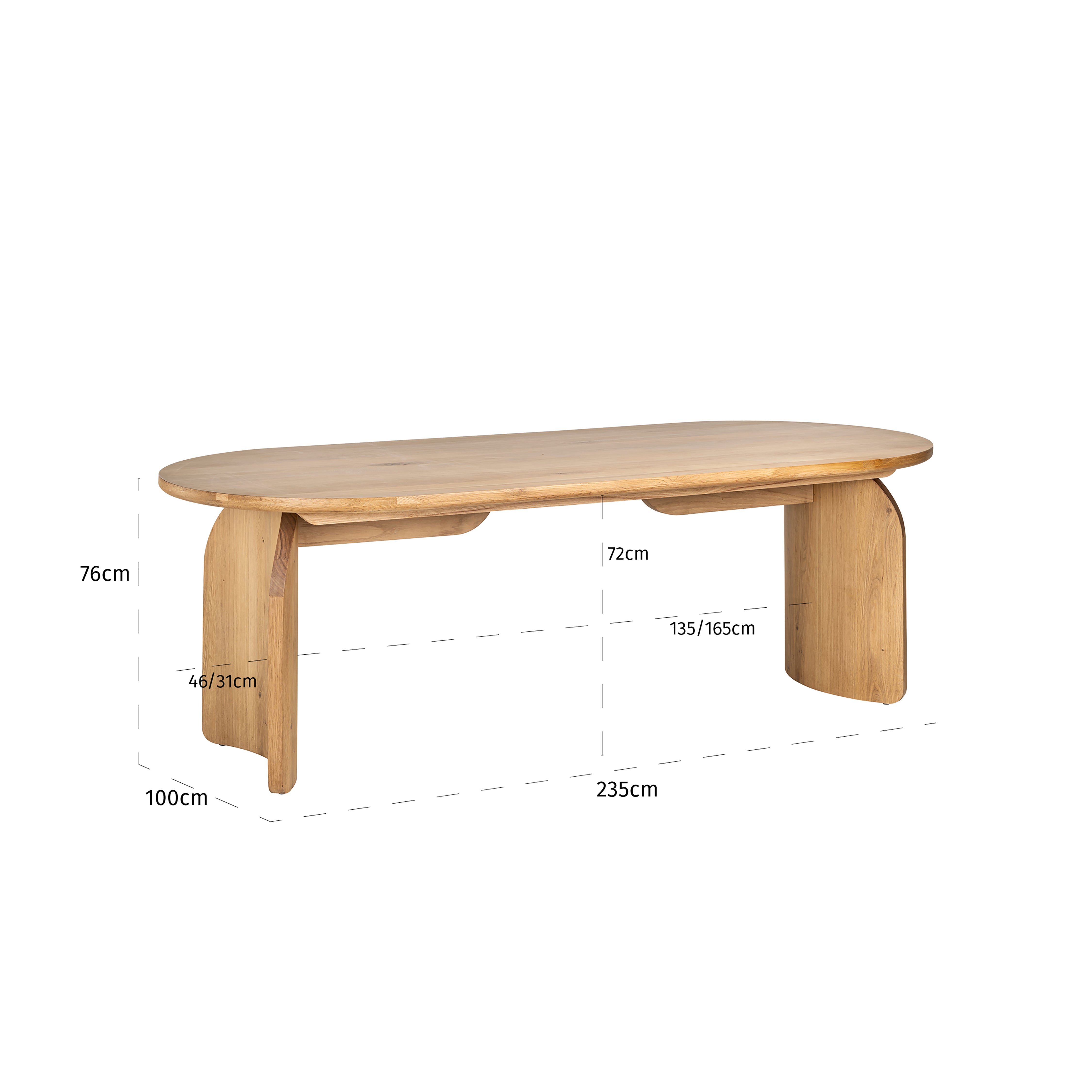 Richmond Interiors Fairmont Dining Table in Natural