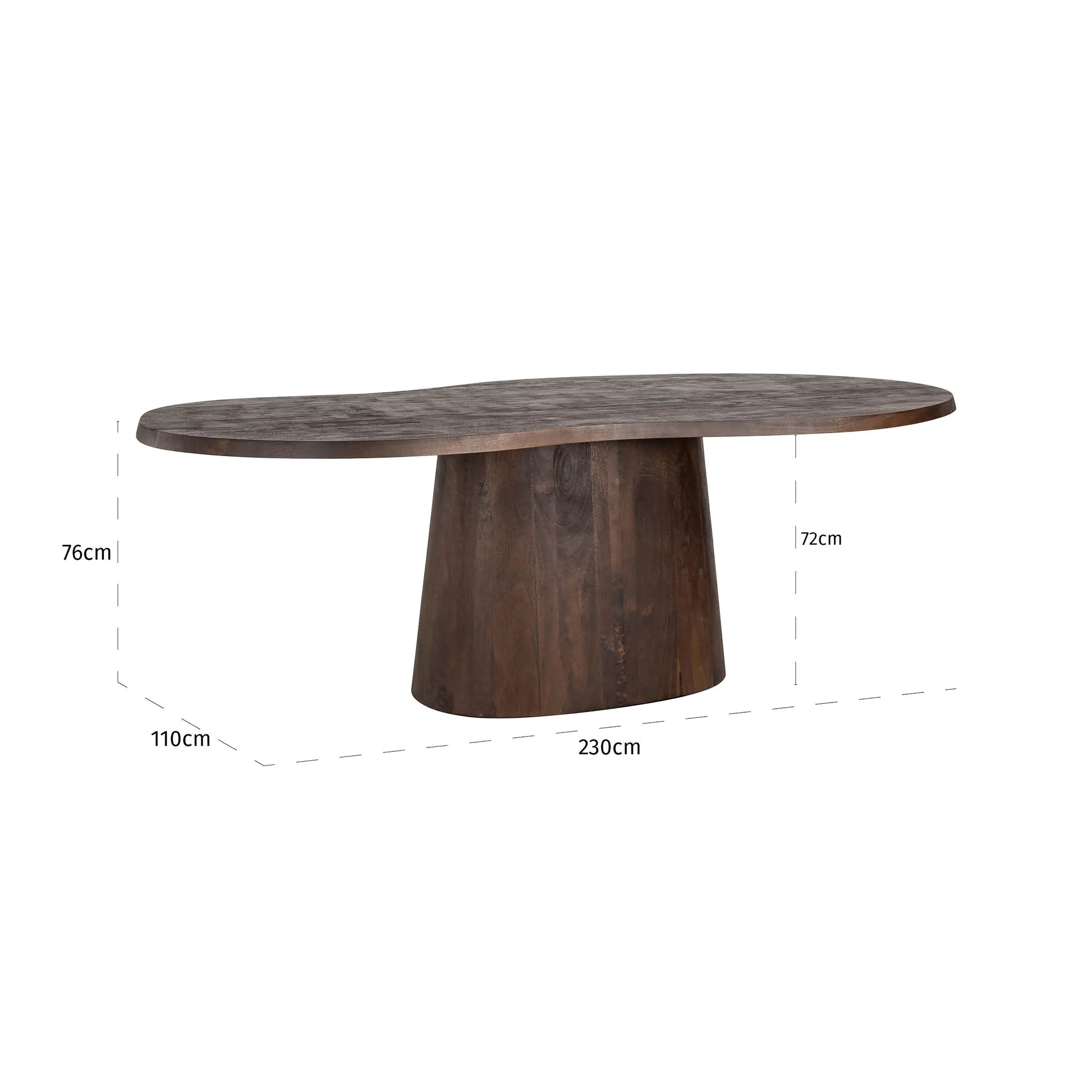 Richmond Interiors Odile 230cm Dining Table in Dark Brown  Nicholas John Interiors