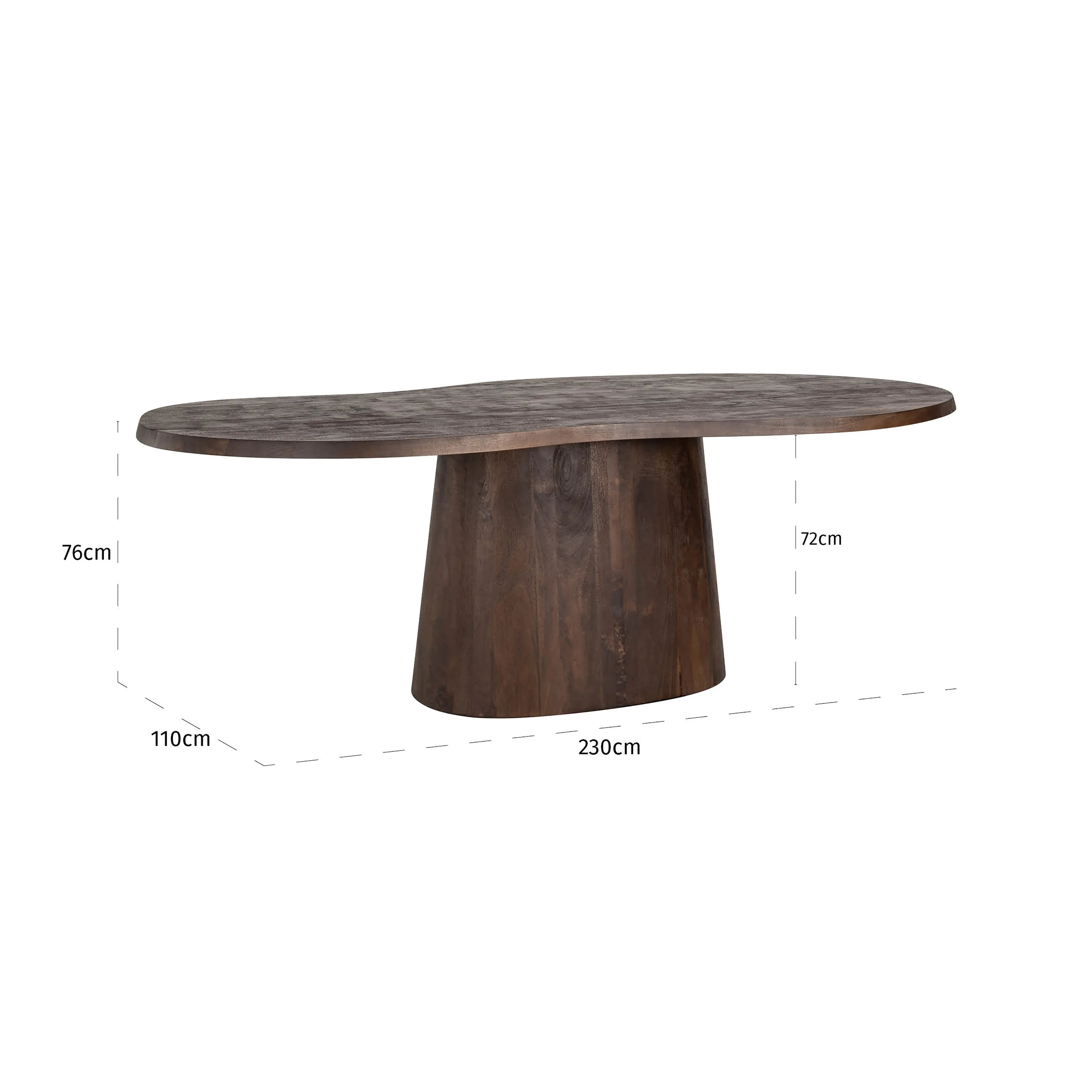 Richmond Interiors Odile 230cm Dining Table in Dark Brown  Nicholas John Interiors