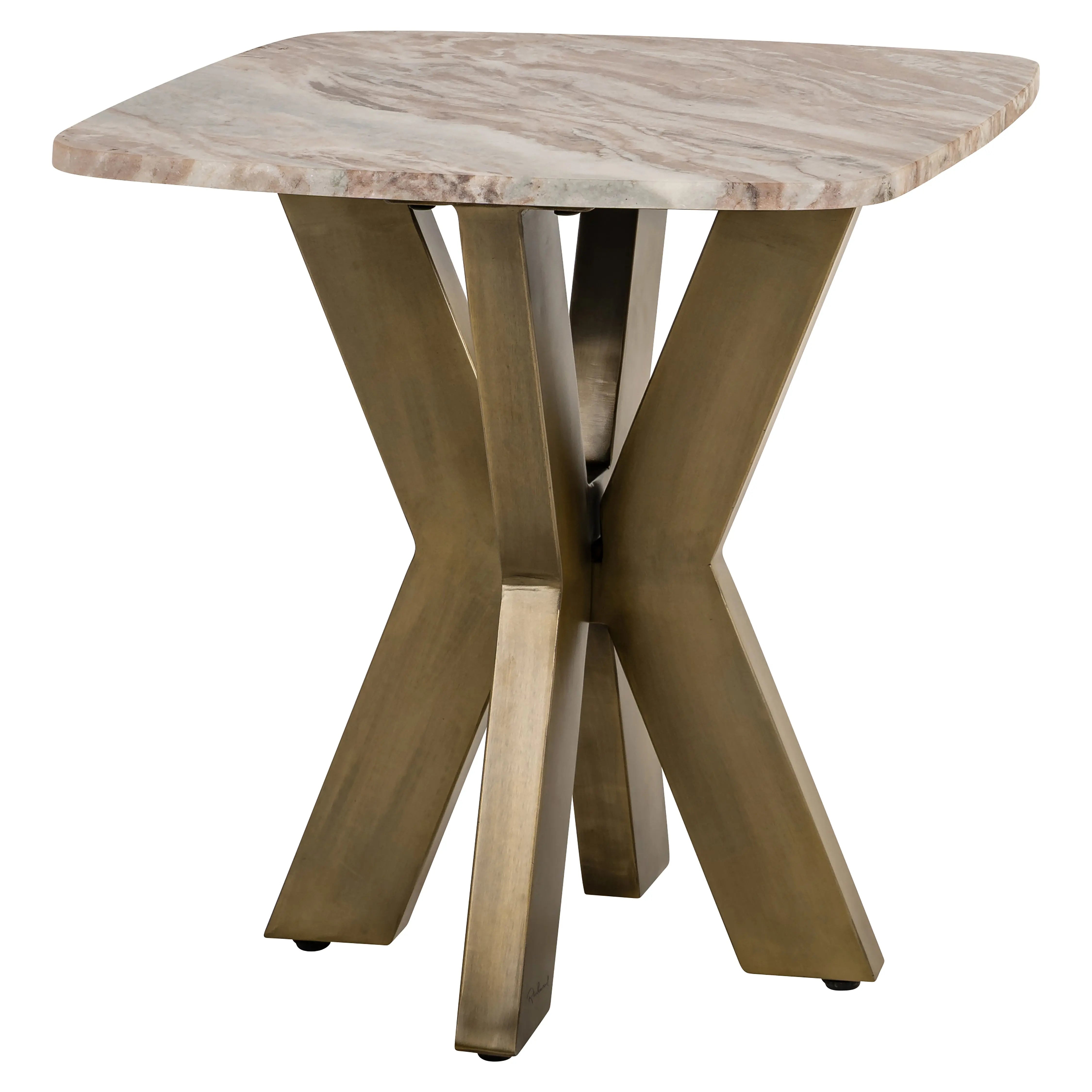 Richmond Interiors Bottega End Table in White  Nicholas John Interiors