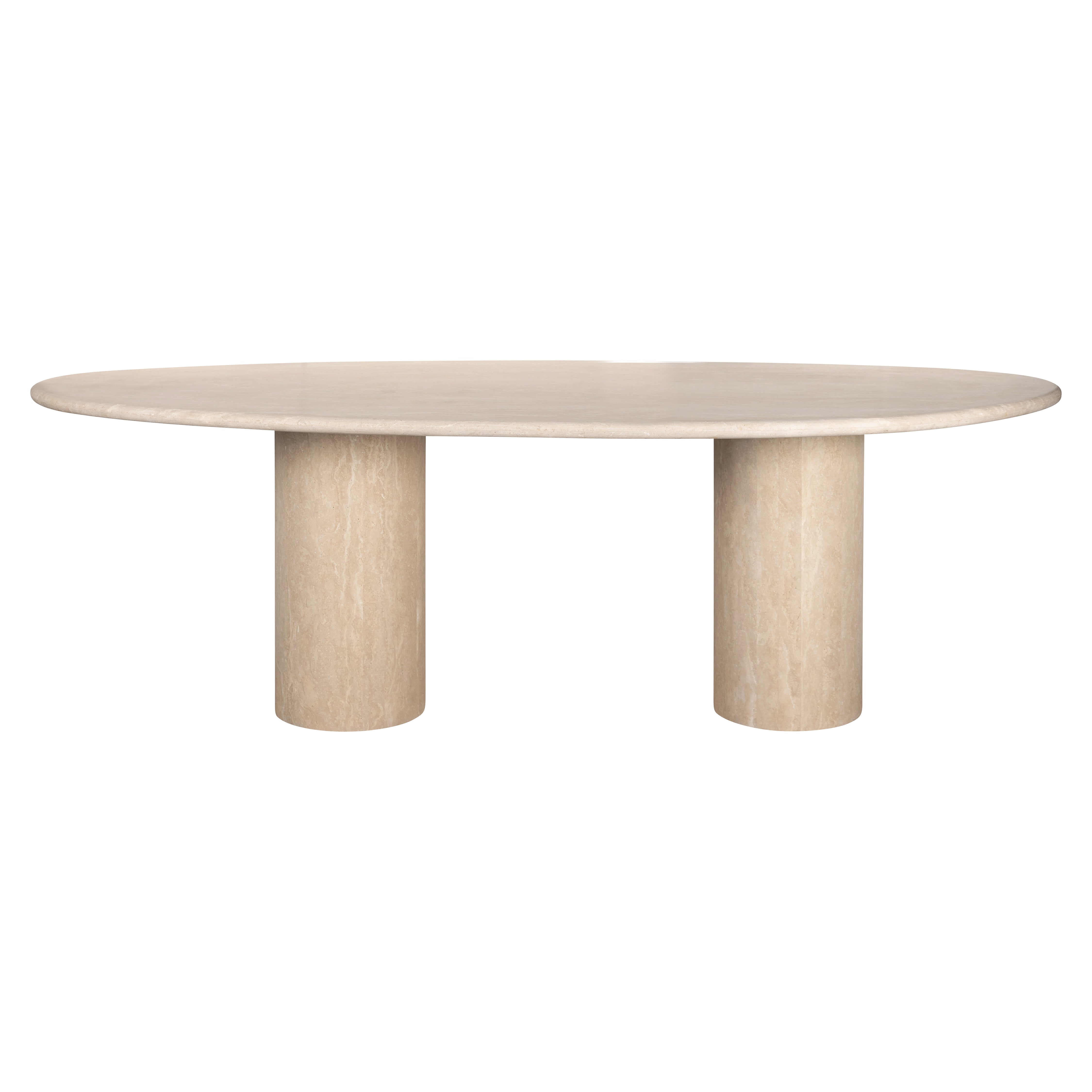 Richmond Interiors Renaissance Dining Table Italian Travertine in Beige