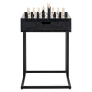 Richmond Interiors Davos 1 Drawer Chess Table in Black  Nicholas John Interiors