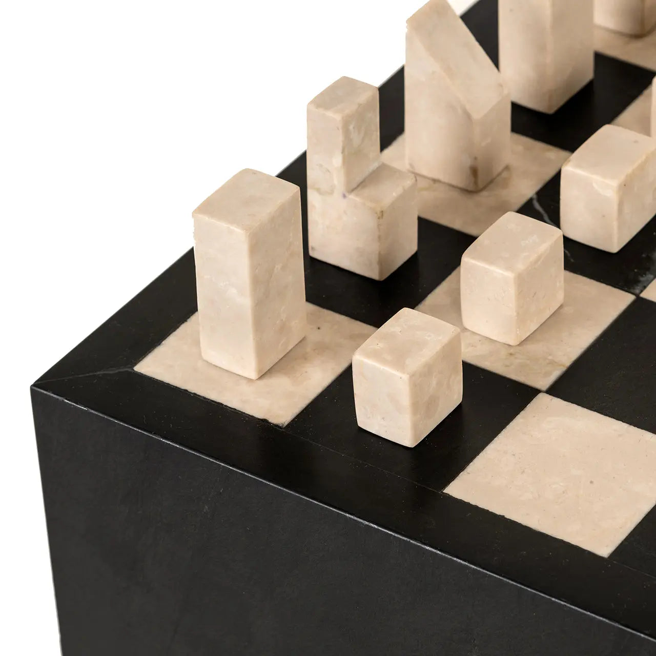 Richmond Interiors Davos 1 Drawer Chess Table in Black  Nicholas John Interiors