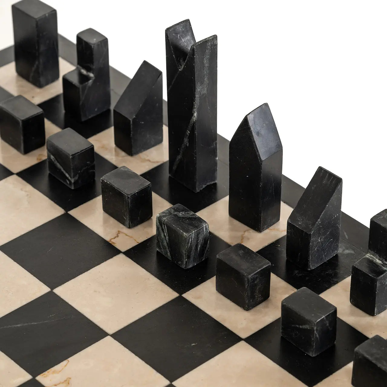 Richmond Interiors Davos 1 Drawer Chess Table in Black  Nicholas John Interiors