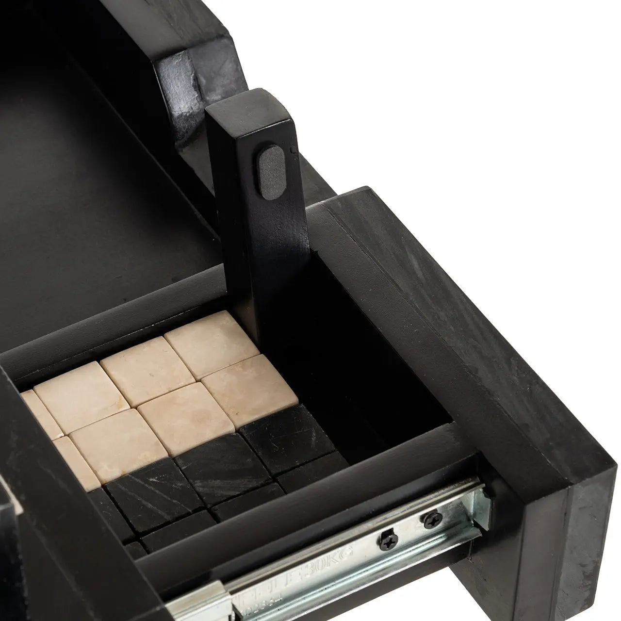 Richmond Interiors Davos 1 Drawer Chess Table in Black  Nicholas John Interiors