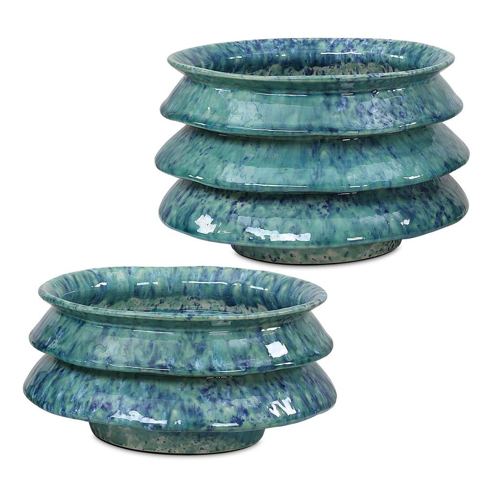 Zigzag Bowls Set of 2 	