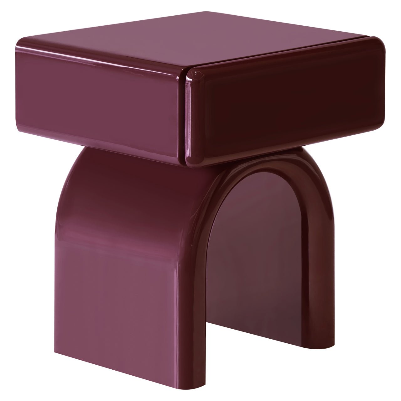 Bennet Burgundy 1-Drawer End Table