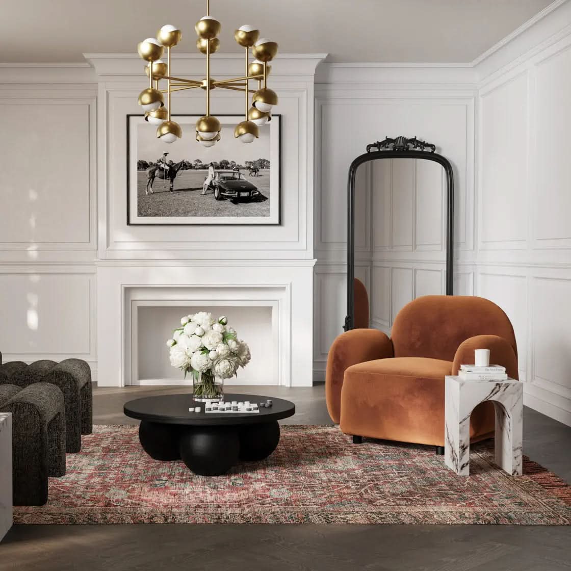 Ashford & Grey Archie Calacatta Side Table  Nicholas John Interiors